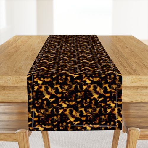 Smaller Gold and Brown Tortoiseshell Seamless Repeat Pattern Home Decor Collection Decor Collection gold and brown table runner design