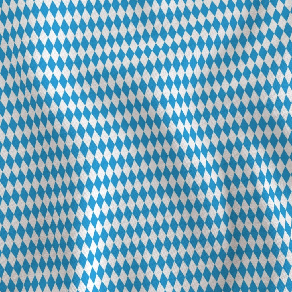 Oktoberfest Bavarian Blue and White Mini 1 inch Diagonal Diamond Pattern Home Styling Collection Home Styling Collection beer houses fabric