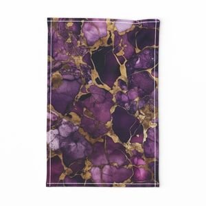Amethyst and Gold Alcohol Ink 4 Decor Collection Interior Collection amethyst ink tea towel design
