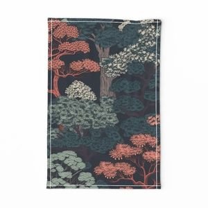 Japanese Tranquility Garden Endless Forest Interior Collection Decor Collection oriental garden tea towel design