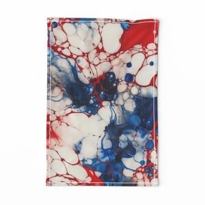 Red White and Blue Alcohol Ink USA Patriotic Flag Colors Alcohol Ink Home Decor Collection Home Styling Collection american flag tea towel design