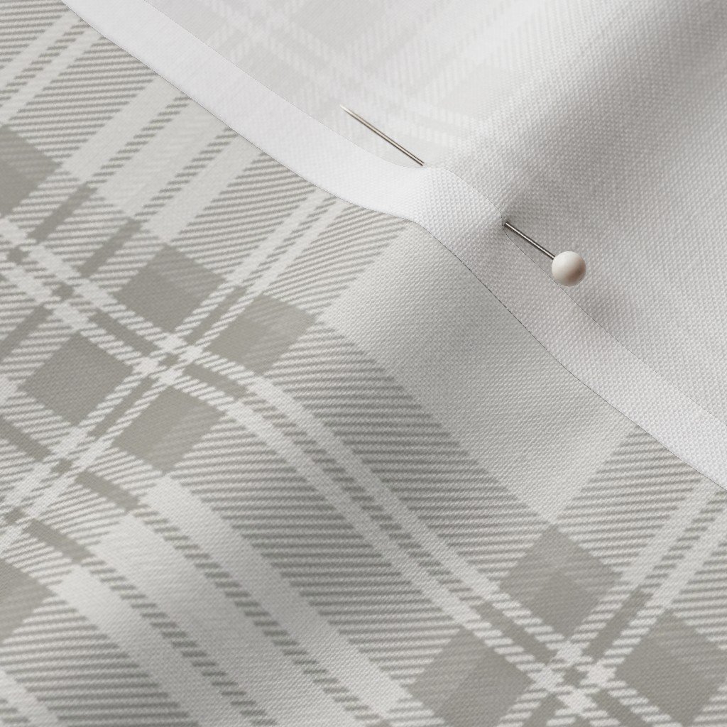 Cool Greige Small Traditional Tartan Plaid Pattern Home Styling Collection Decor Collection soft tones fabric