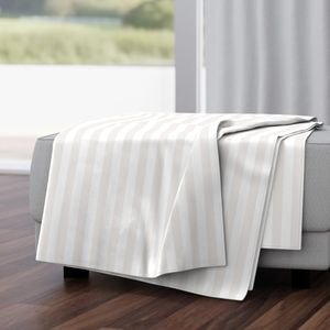 1 Inch Bone White Classic Stripe Pattern Interior Collection Home Decor Collection warm tone throw blanket design