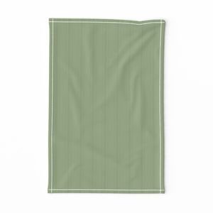 Tonal Sage Green Tailored Ticking Stripe Cottage Farmhouse Small Scale Interior Collection Design Collection sage green tea towel design