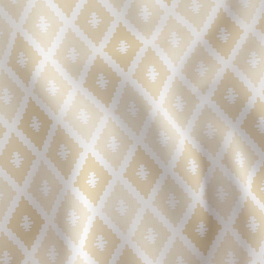 Small Sun Faded Mediterranean Diamond Pattern in Golden Sand Beige Design Collection Home Decor Collection pale beige fabric