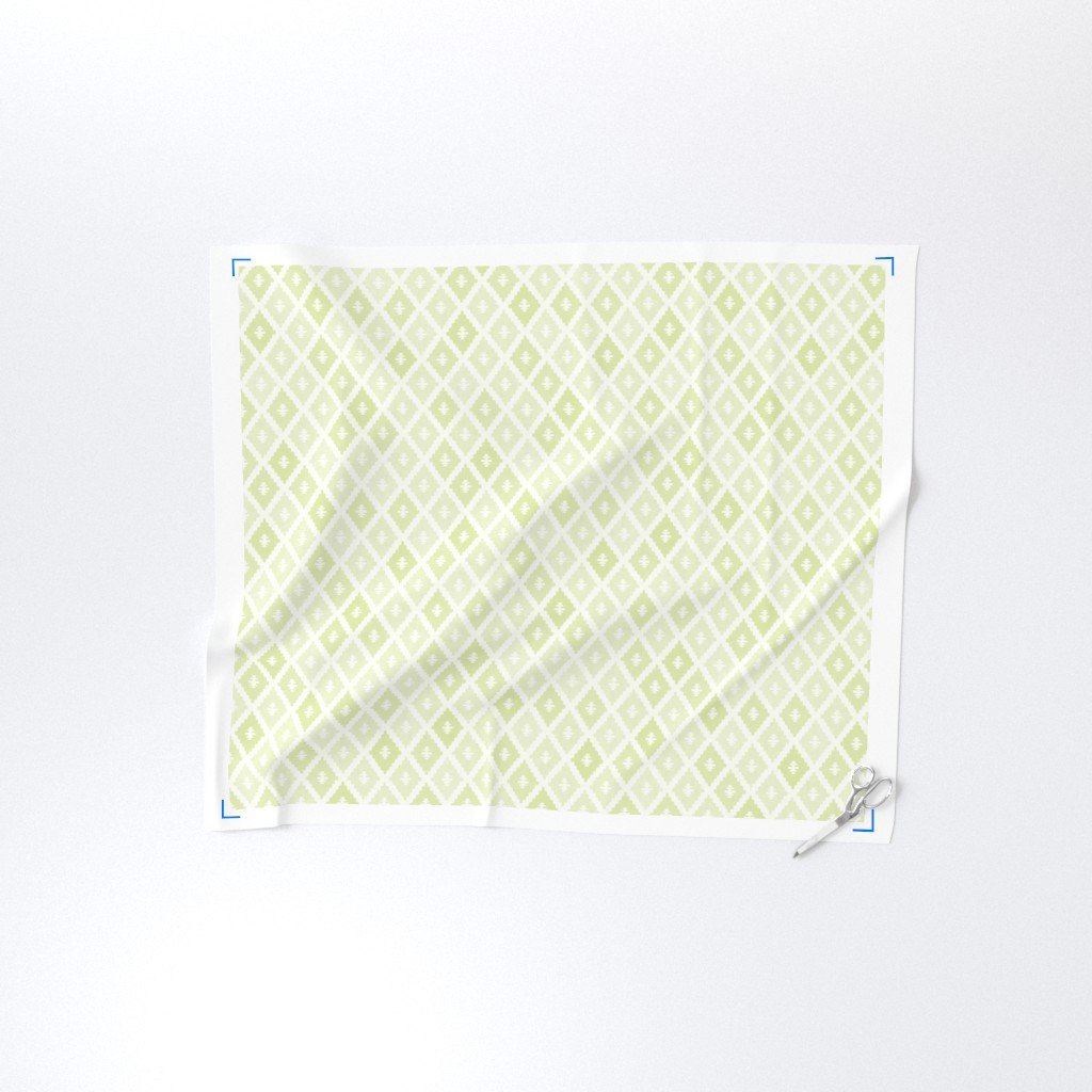 Small Sun Faded Mediterranean Diamond Pattern in Lime Sage Green Interior Collection Design Collection lime wash fabric