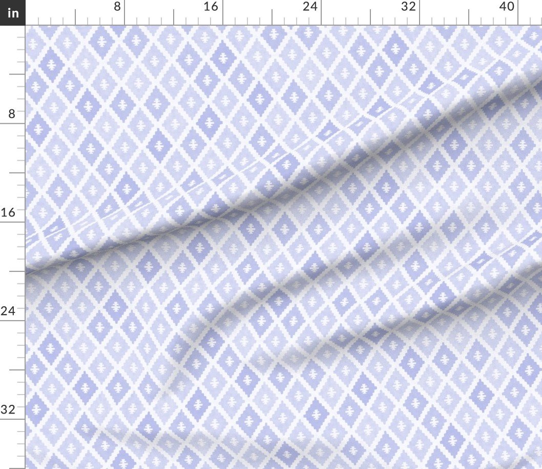 Small Sun Faded Mediterranean Diamond Pattern in Lavender Mist Blue Home Decor Collection Home Decor Collection pale lavender fabric