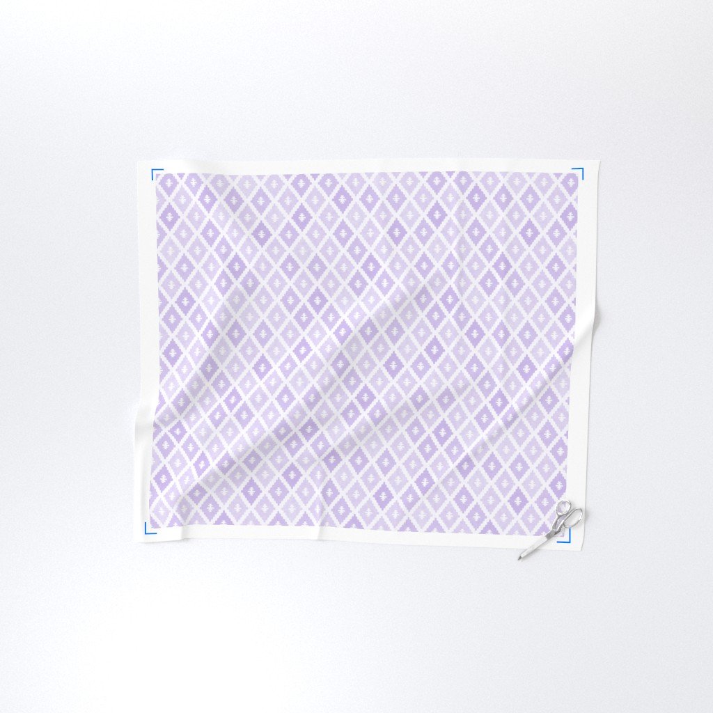 Small Sun Faded Mediterranean Diamond Pattern in Soft Orchid Lavender Decor Collection Interior Collection orchid purple fabric