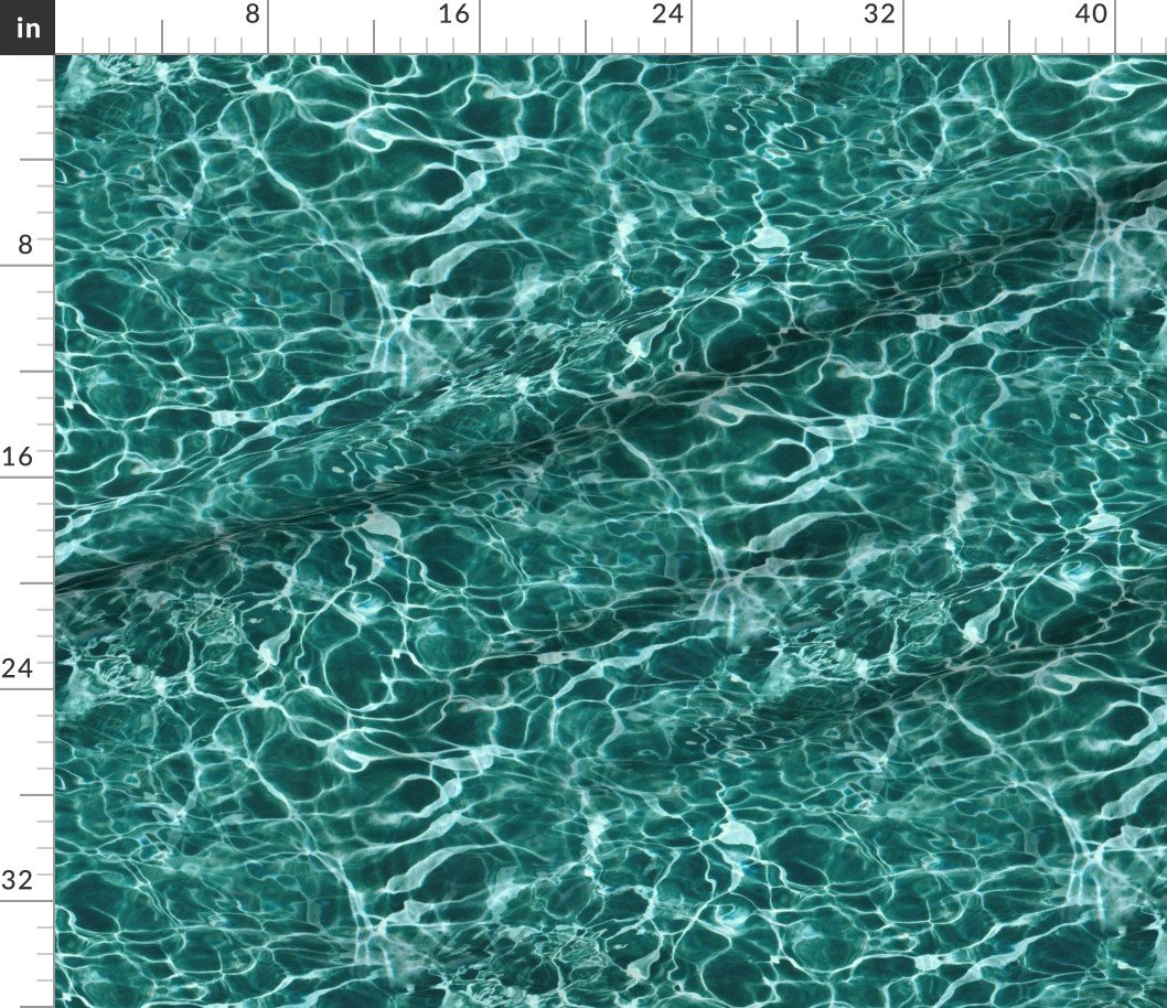 Bora Bora Lagoon Blue Water Ripples Design Collection Design Collection island water fabric