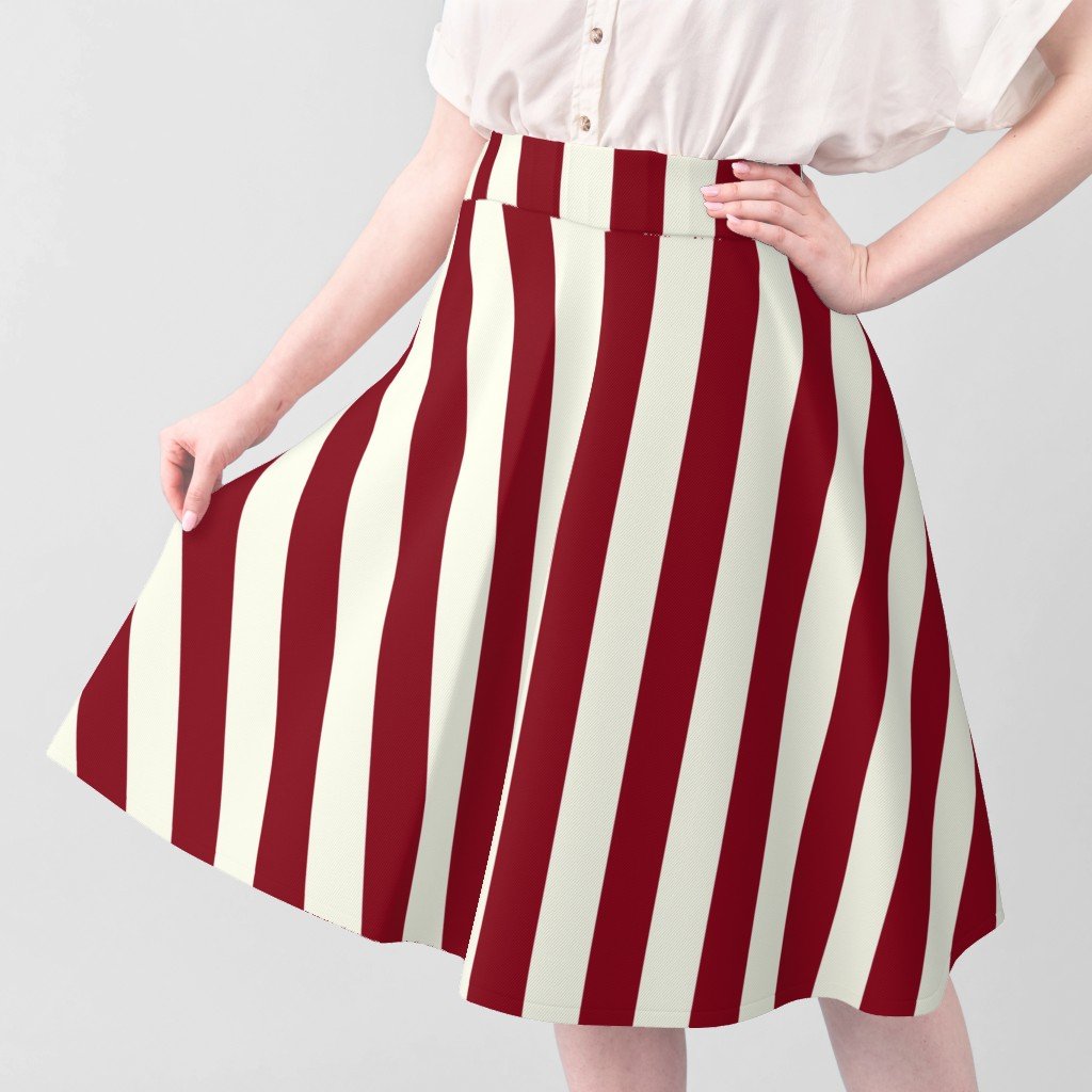 Classic Burgundy and Ivory 2-inch Vertical Stripes Home Decor Collection Home Styling Collection burgundy stripe fabric
