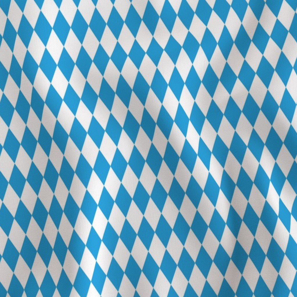 Oktoberfest Bavarian Blue and White Small Diagonal Diamond Pattern Decor Collection Design Collection blue pattern fabric