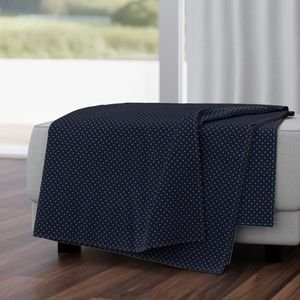 Micro Navy and Orange Polka Dots Design Collection Decor Collection polka dots throw blanket design