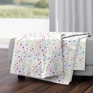 Rainbow Bright Pastel Watercolor Drops Splatters and Dribbles Interior Collection Home Decor Collection rainbow brights throw blanket design