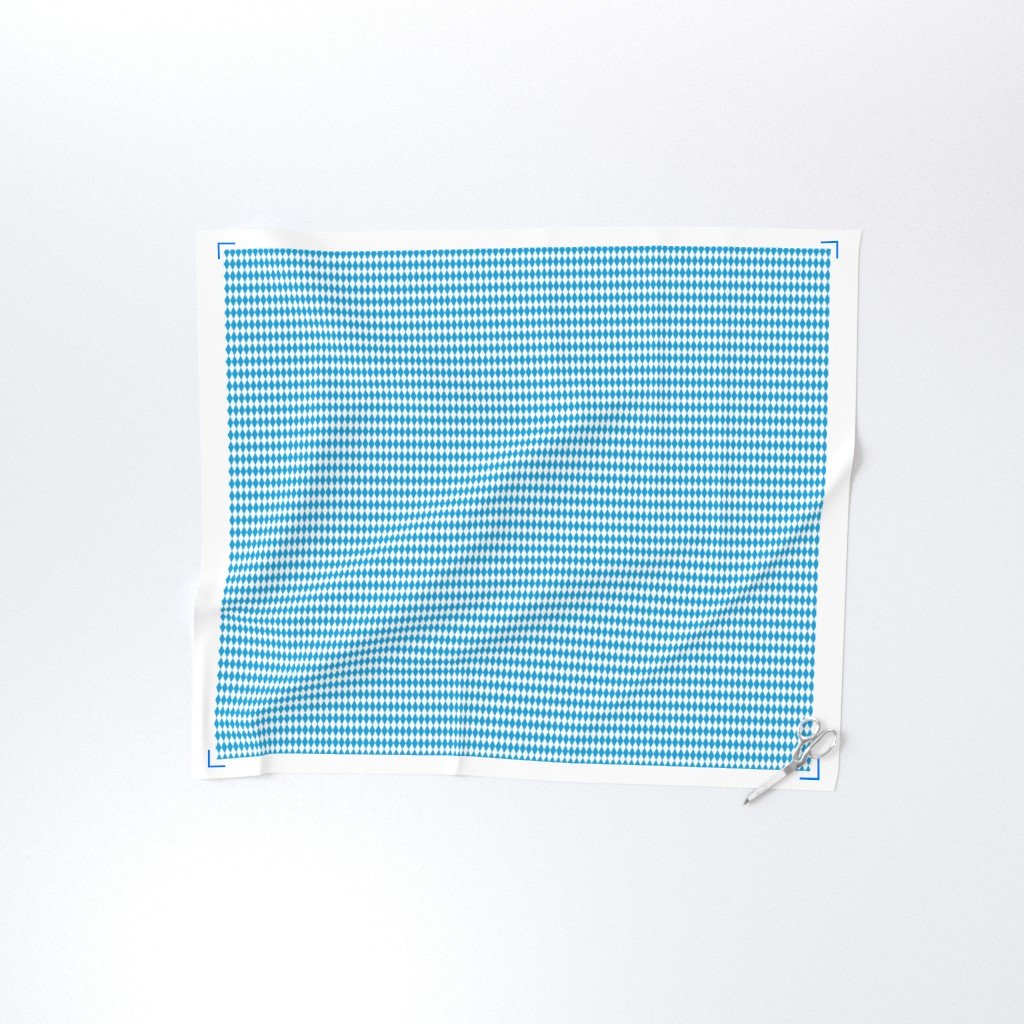 Oktoberfest Bavarian Blue and White Mini 1 inch Diagonal Diamond Pattern Home Styling Collection Home Styling Collection blue and white fabric