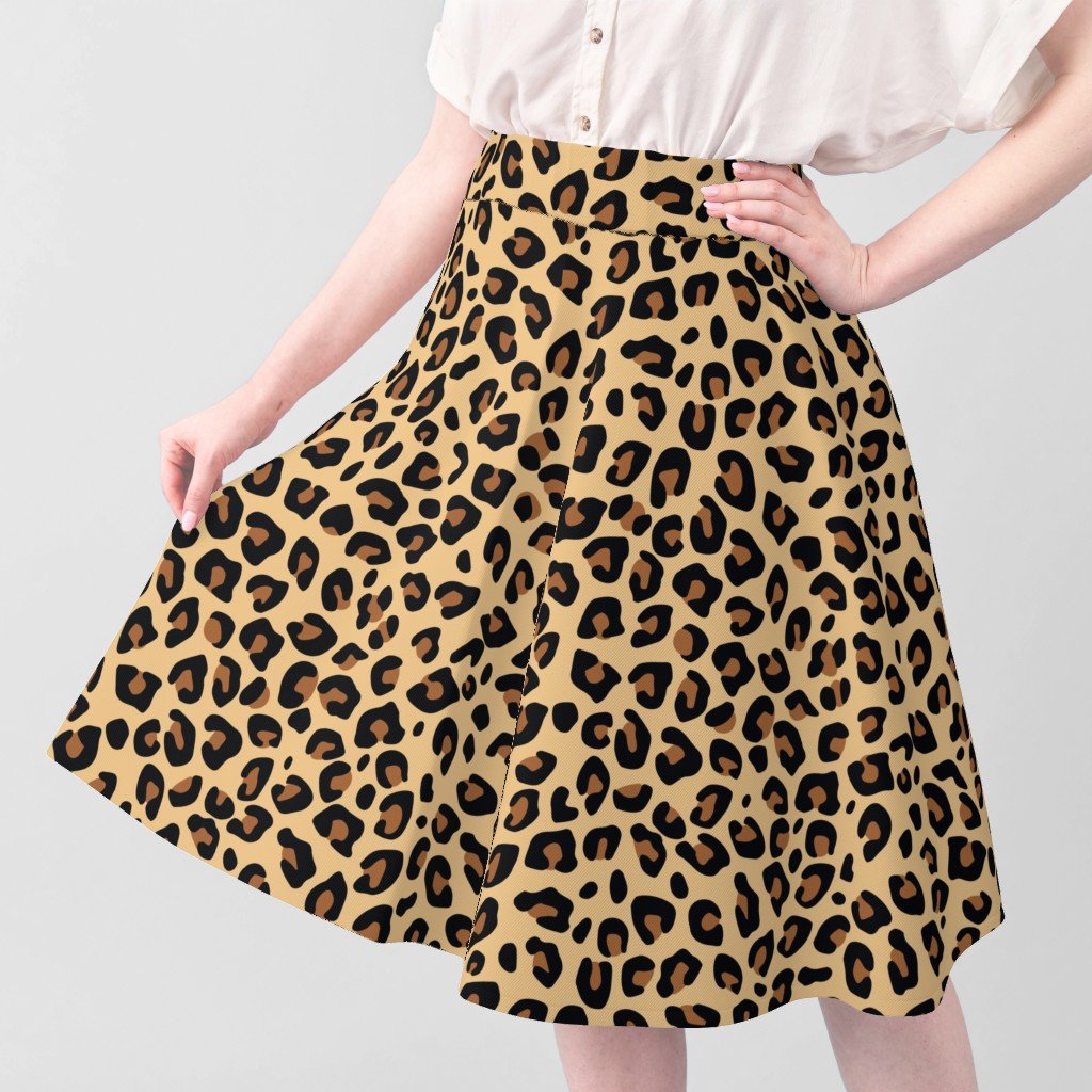 Large Classic Tan and Black Leopard Fur Spots Fabric tan and black fabric