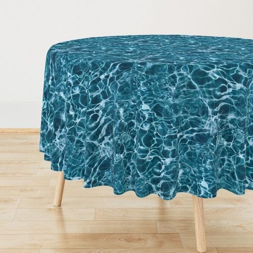 Teal Ripples in Wavy Water Home Decor Collection Interior Collection water ripples tablecloth design