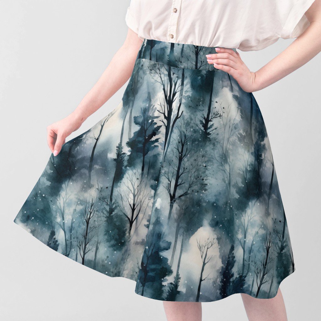 Endless Winter Dreamscape Trees in Misty Forest Decor Collection Design Collection tree repeat fabric
