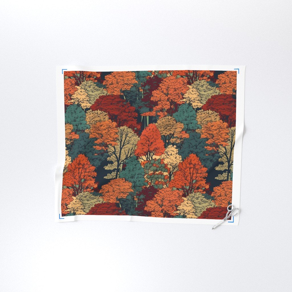 New England Endless Forest Fall Trees Home Styling Collection Home Styling Collection fall trees fabric
