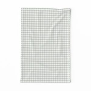 Pale Sage Gingham Check Plaid Pattern Design Collection Home Styling Collection fabric tea towel design