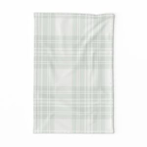 Pale Sage Green Botanical Large Traditional Tartan Plaid Pattern Home Styling Collection Design Collection cozy tea towel design