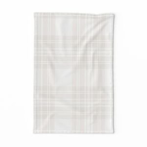 Soft Bone White Large Traditional Tartan Plaid Pattern Interior Collection Home Decor Collection cozy tea towel design