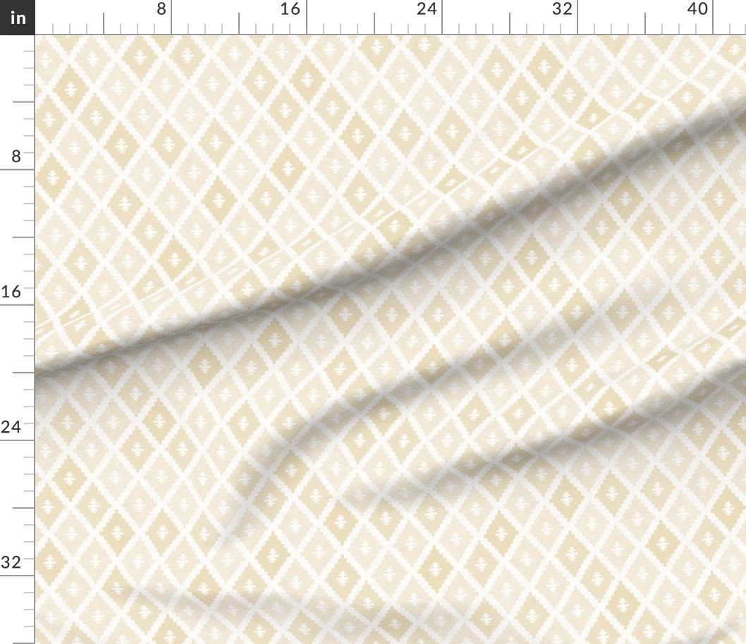 Small Sun Faded Mediterranean Diamond Pattern in Golden Sand Beige Design Collection Home Decor Collection sandy gold fabric