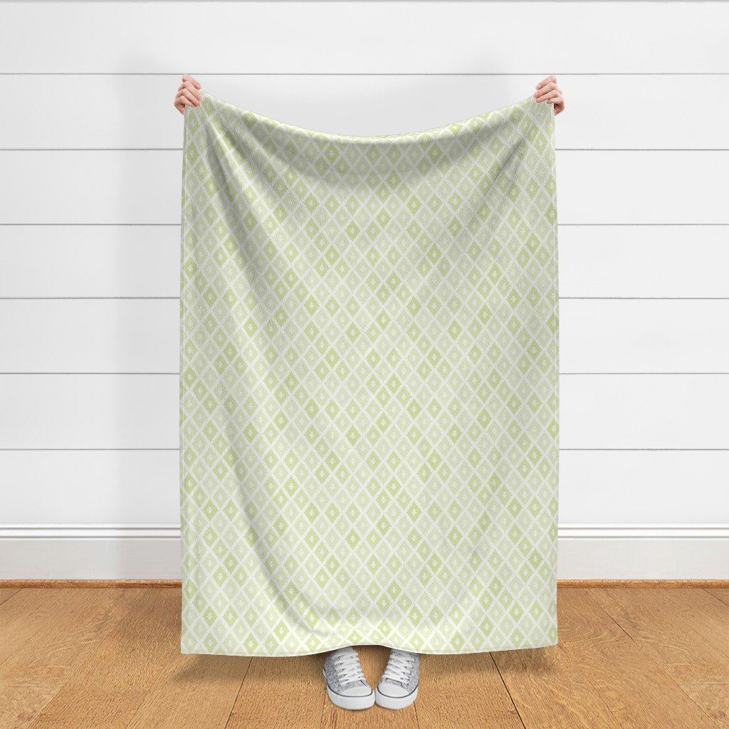 Small Sun Faded Mediterranean Diamond Pattern in Lime Sage Green Interior Collection Design Collection muted olive fabric
