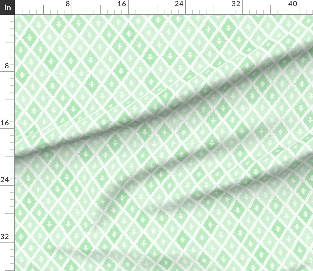 Small Sun Faded Mediterranean Diamond Pattern in Seafoam Mint Green Design Collection Interior Collection seafoam aqua fabric