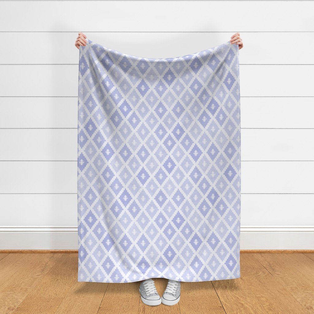 Large Sun Faded Mediterranean Diamond Pattern in Lavender Mist Blue Decor Collection Home Decor Collection pastel lavender fabric