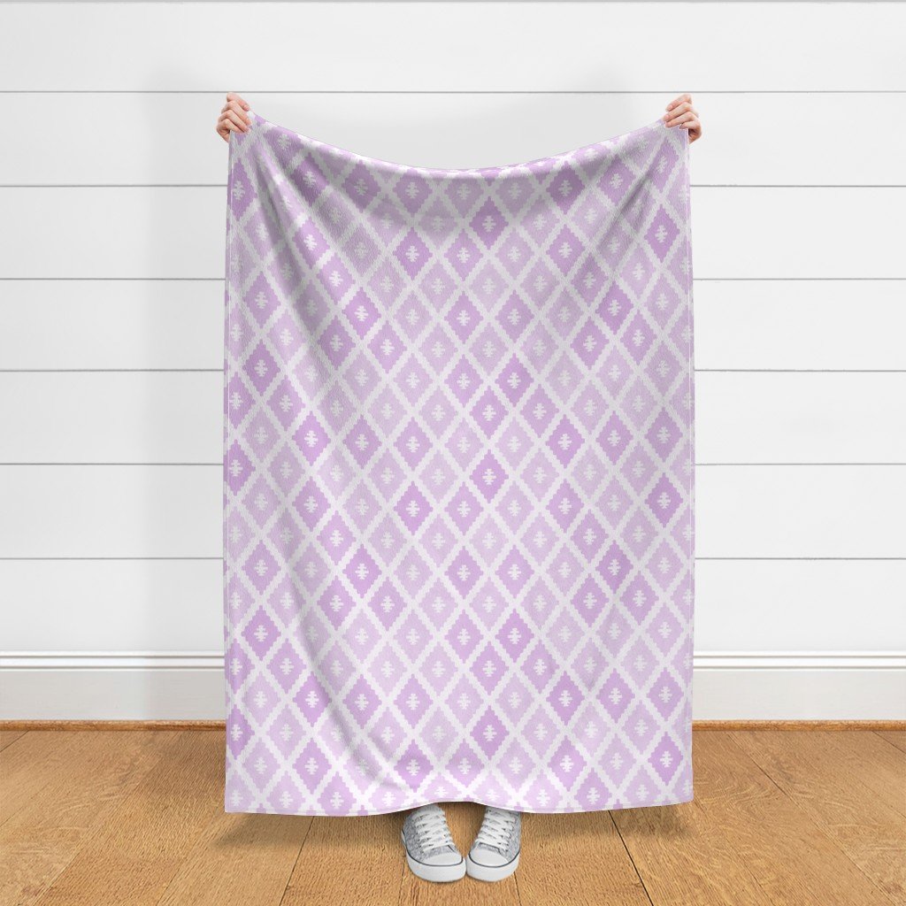 Large Sun Faded Mediterranean Diamond Pattern in Petal Orchid Pink Design Collection Design Collection pastel pink fabric