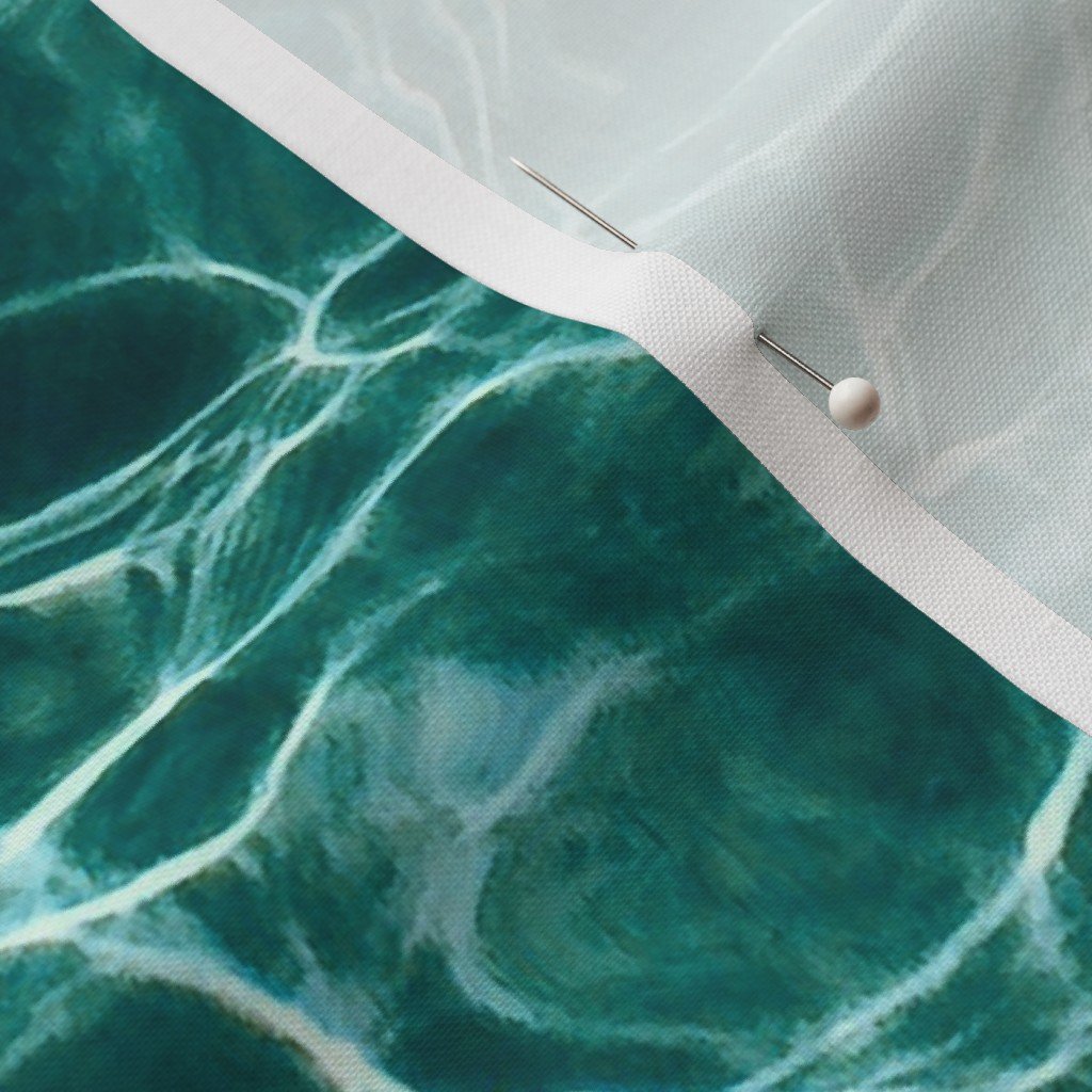 Bora Bora Lagoon Blue Water Ripples Design Collection Design Collection lagoon blue fabric