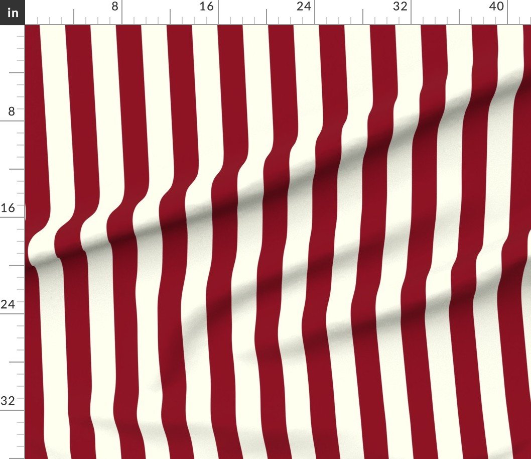 Classic Burgundy and Ivory 2-inch Vertical Stripes Home Decor Collection Home Styling Collection classic stripe fabric
