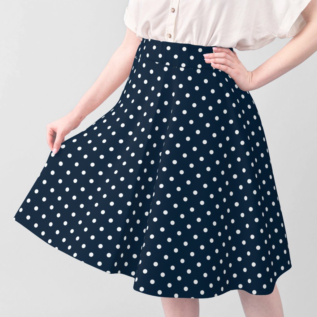 White Polkadots on Marine Navy Blue Decor Collection Home Decor Collection navy blue dots fabric