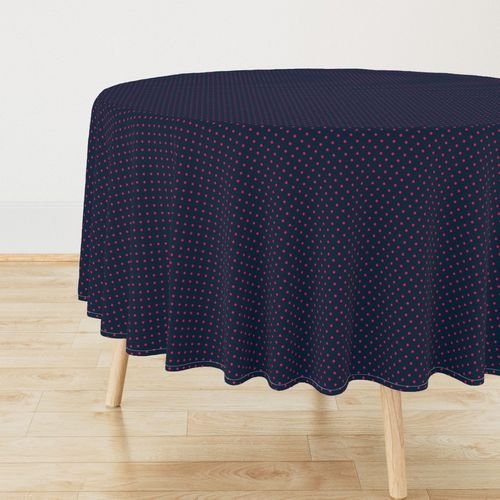 Mini Hot Pink Polkadots on Navy Blue Decor Collection Decor Collection pink dots tablecloth design