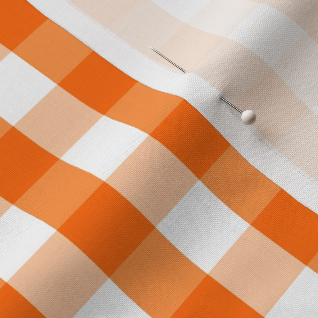 Small Pumpkin Orange and White Gingham Check Pattern Design Collection Home Styling Collection orange gingham fabric
