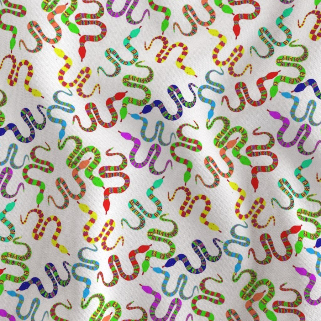 Neon Snakeys Bright Colored Snakes Design Collection Home Decor Collection neon orange fabric