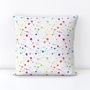 Rainbow Bright Pastel Watercolor Drops Splatters and Dribbles Interior Collection Home Decor Collection rainbow pastels throw pillow design