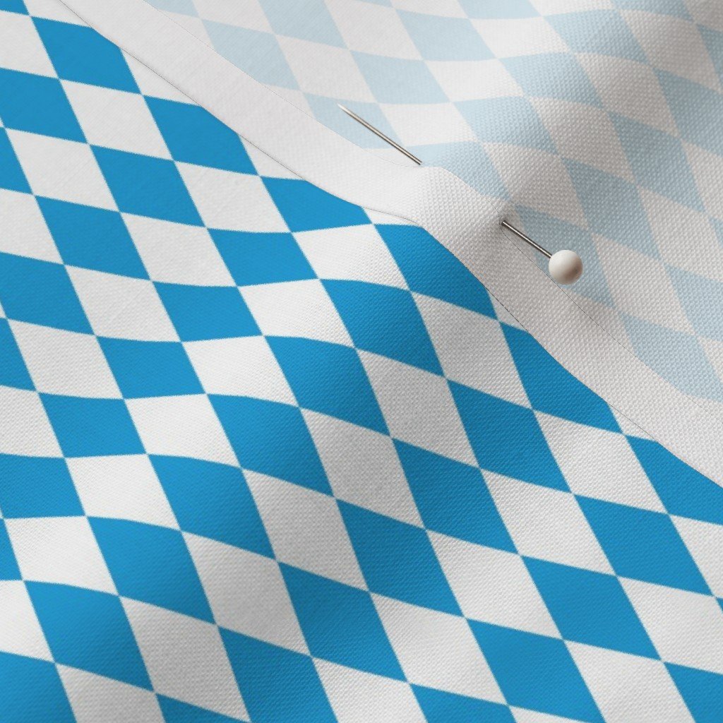 Oktoberfest Bavarian Blue and White Mini 1 inch Diagonal Diamond Pattern Home Styling Collection Home Styling Collection blue diamonds fabric