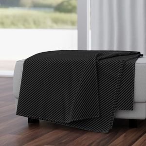 Classic Diagonal Ribbed Black Carbon Fibre for the Man Cave Design Collection Decor Collection black carbon throw blanket design