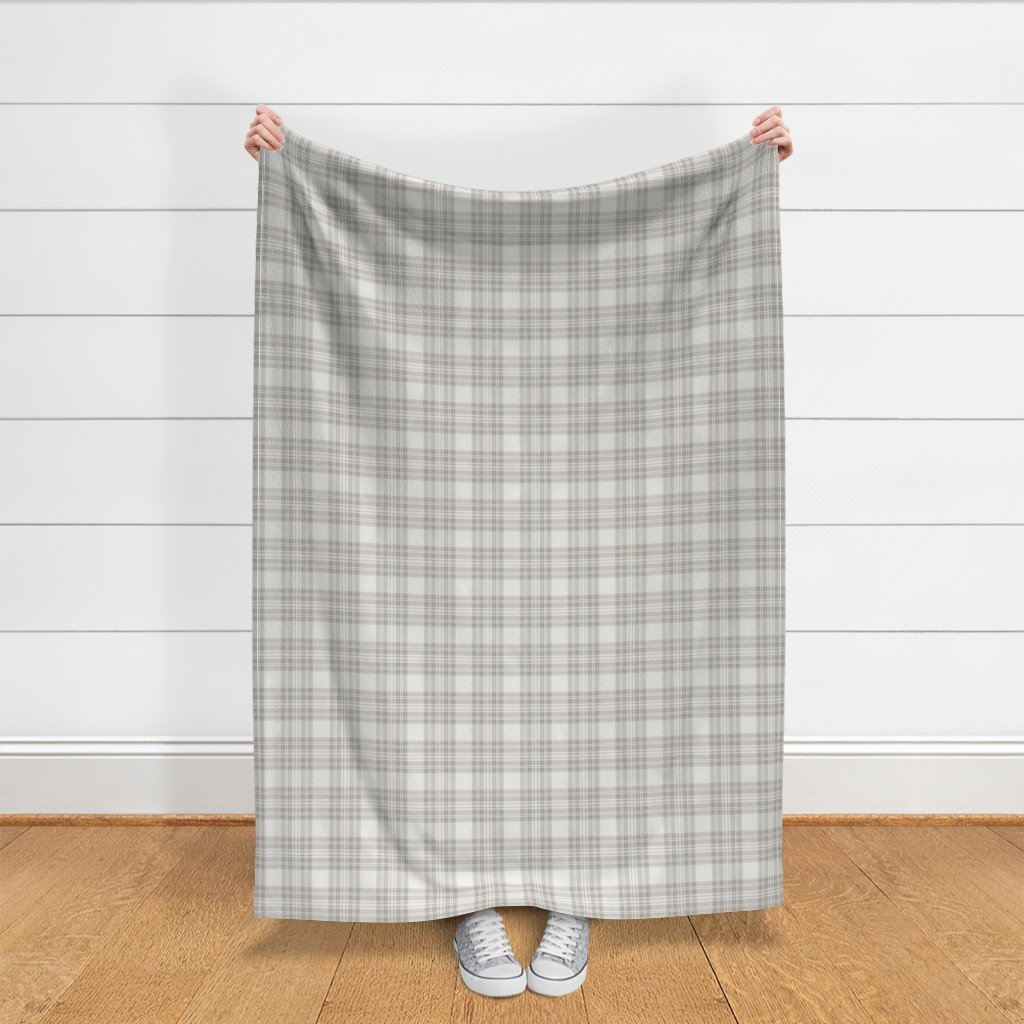 Cool Greige Small Traditional Tartan Plaid Pattern Home Styling Collection Decor Collection cool fabric