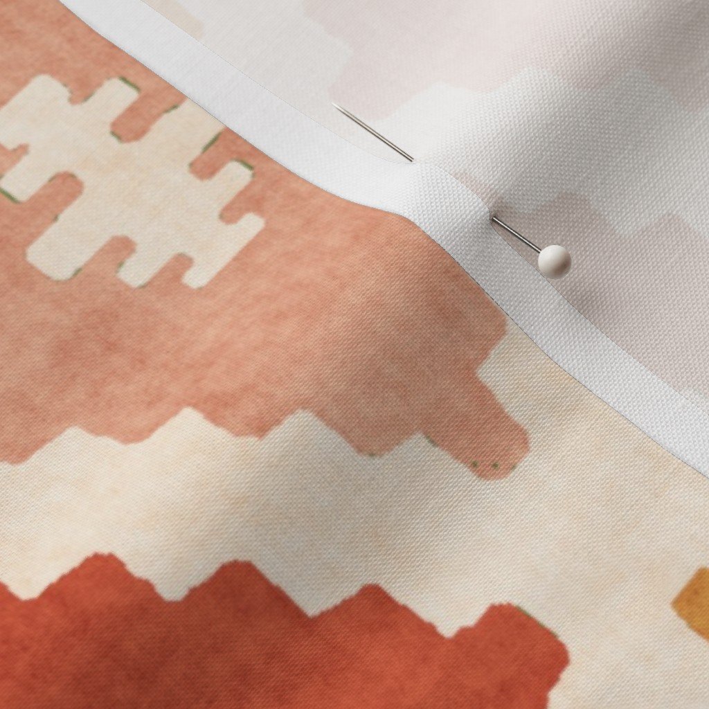 Large Sun Bleached Vintage Diamond Textile Interior Collection Home Decor Collection coastal fabric