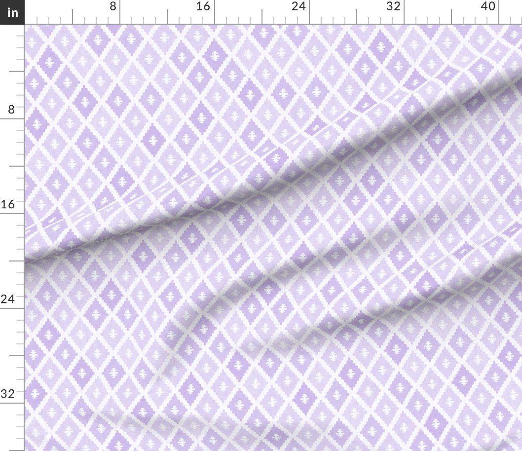 Small Sun Faded Mediterranean Diamond Pattern in Soft Orchid Lavender Decor Collection Interior Collection pastel lavender fabric