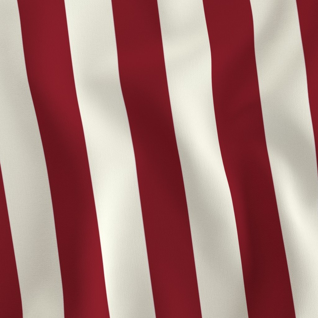 Classic Burgundy and Ivory 2-inch Vertical Stripes Home Decor Collection Home Styling Collection ivory stripe fabric