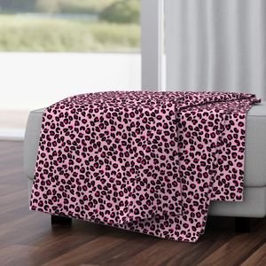 Leopard Spots Pink Home Decor Collection Home Styling Collection animal print throw blanket design