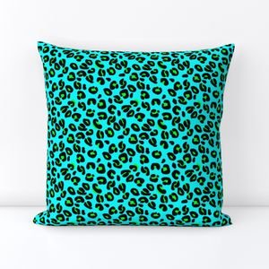 Leopard Spots Aqua Decor Collection Design Collection spotted leopard throw pillow design