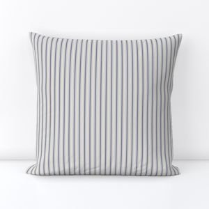 Micro Stressed Blue Denim Mattress Ticking Interior Collection Home Styling Collection blue and cream throw pillow design