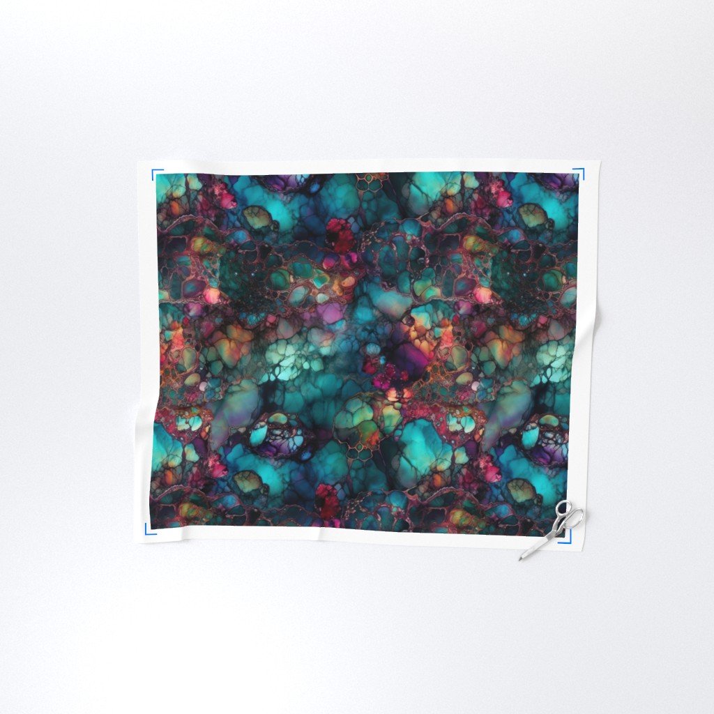 Opal Alcohol Ink 1 Fabric marbled ink fabric