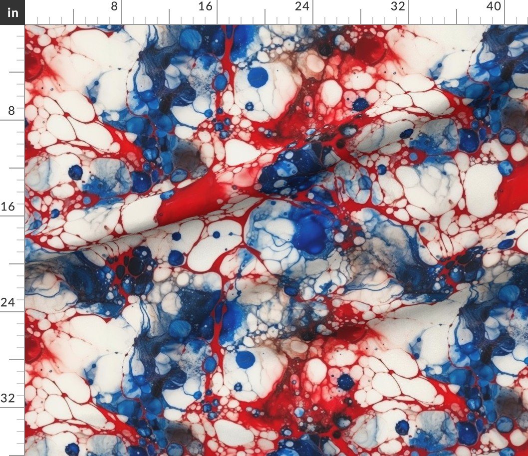 Red White and Blue Alcohol Ink USA Patriotic Flag Colors Alcohol Ink Home Decor Collection Home Styling Collection american flag fabric