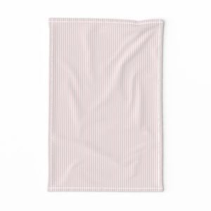 Soft Blush Pink Pinstripe in an English Country Garden Interior Collection Home Decor Collection blush pink tea towel design