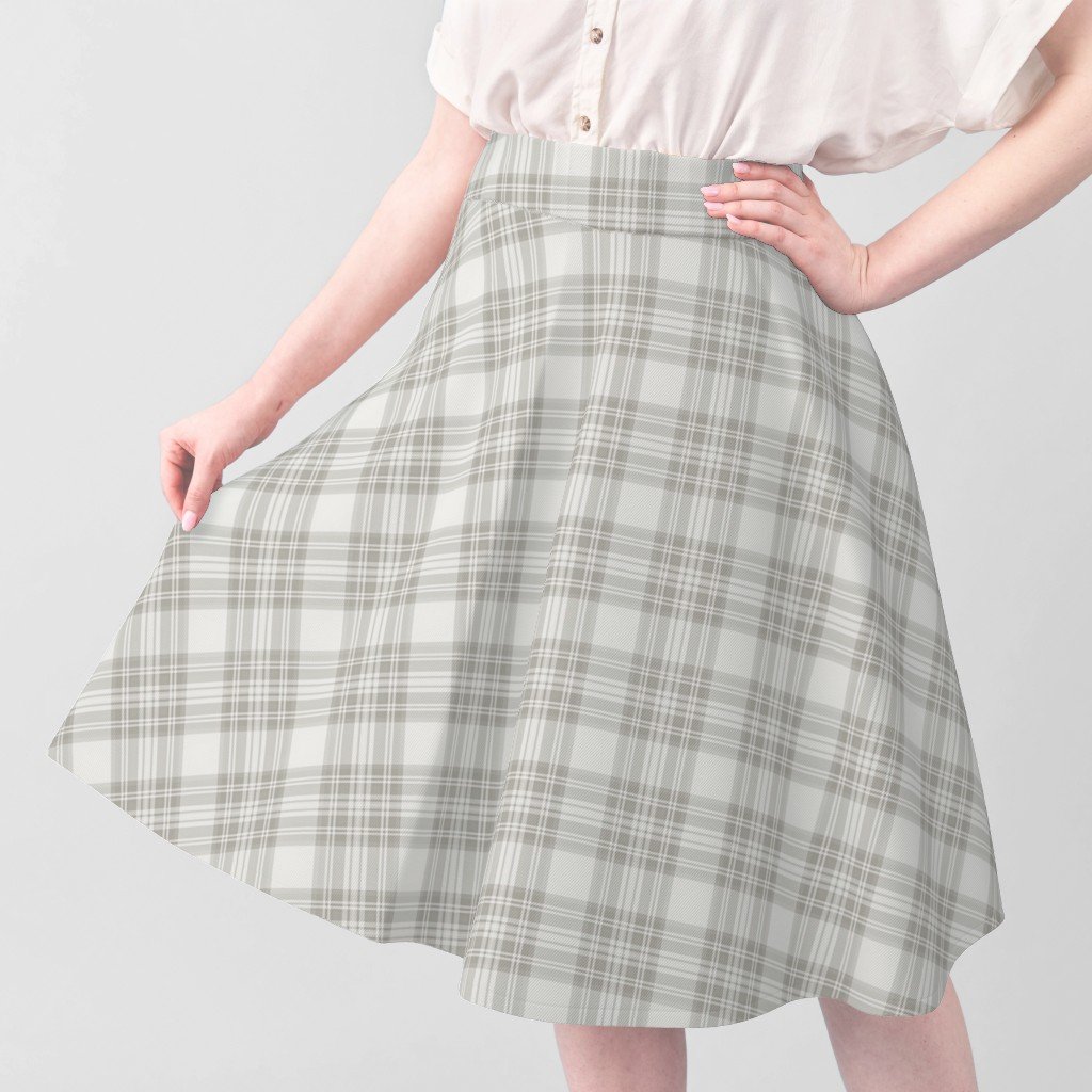 Cool Greige Small Traditional Tartan Plaid Pattern Home Styling Collection Decor Collection cottage fabric